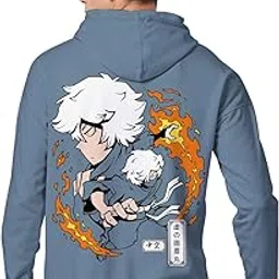 crazymonk Men's Cotton Printed Full Sleeve Gabimaru Hell of Paradise Overside Hoodie-picture-44