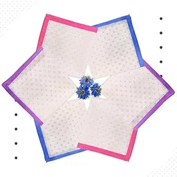 juno luxe Cotton Handkerchiefs, Polka Dot Print, 30 x 30 cm, Pack of 6, Purple Pink Blue (JL-1235-DP-E)-picture-46