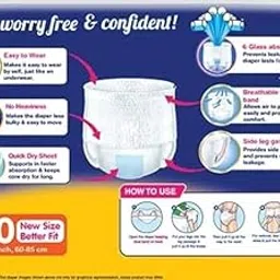 COMPATIBLE WITH Lifree SUPER EXTRA Absorb Adult Diaper Pants For Unisex Packs Pant Style- Diaper Pants Unisex,(SMALL10), 100 Pieces DIAPERS, Waist size - 24-33 Inches, 60-85 cm (S10 Pack of 10)-image-29