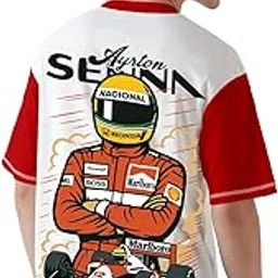 crazymonk Ayrten Senna Oversized T-Shirt - Multi Color-picture-53