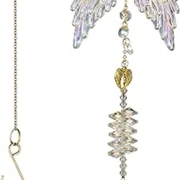 Angel Wings Crystal Suncatcher, Iridescent Hanging Decoration (1, Heart)-picture-11