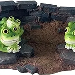 Resin Frog Garden Statue Micro Landscape Animal Ornament for Porch Yard Lawn Style A image 1
