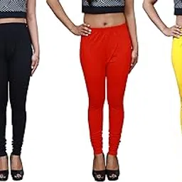omikka Women's Bio-Wash Long Length Legging (Pack of 3)-picture-22