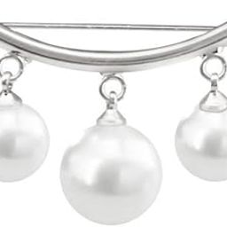 calandis CALANDIS™ 9xFashion Pearl Cardigan Collar Clip Fixed Strap Safety Pin Brooch Silver | Fashion Jewelry-picture-47