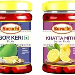 Suruchi Pickle Combo Pack of 2| Achar Combo of Sweet Mango & Lemon Pickle (500g Each) | Home-made Achaar | Tangy Flavorful Loncha | Gor Keri Aam ka Chatpata Achar-picture-17