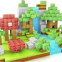 TechMax Solution Magnetic Blocks - Build Magnet World Magic Portal Set, Magnetic Tiles Building Blocks Toddler Toys STEM Sensory Outdoor Toys (Construction, 126, Piece)-image-53