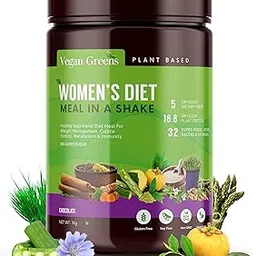 Vegan Greens Women Diet Meal in a Shake With Ayurvedic Herbs- Healthy Meal Replacement Shake For Weight Management, Calorie Control Metabolism & Immunity (1 Kg, Chocolate)-picture-13