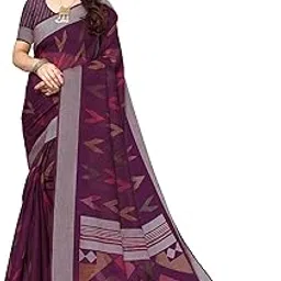 sareya veela Women's Cotton Lilan Printed Saree with Blouse Piece-picture-46