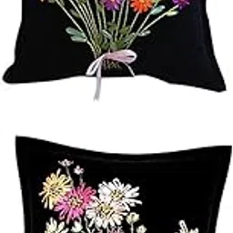 Enakshi® 2 Sets Ribbon Embroidery Kit Flower Pattern Pillow Cover DIY|Crafts | Needlecrafts & Yarn | Embroidery & Stitch | Hand Embroidery Kits | Other Hand Embroidery Kits-picture-25