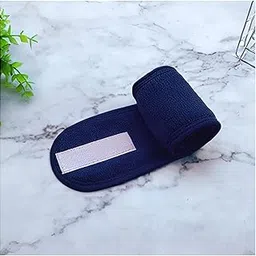 hair line Professional Non Slip Adjustable Stretchable Elastic Polycotton Facial Spa Headband Towel Cloth Wrap with Magic Tape for Women_Blue-picture-33