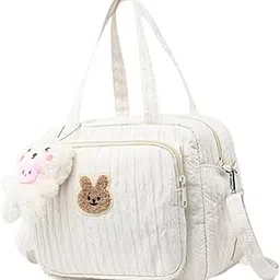 Diaper Bag Handbag Reusable Large Capacity Spacious Mummy Makeup Bag Handbag White|Baby | Strollers & Accessories | Stroller Accessories |1 Tote-image-8