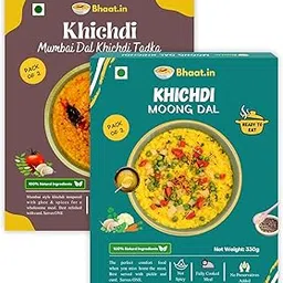 Bhaat.in Moong Dal Khichdi + Mumbai Dal Khichdi Combo Pack | Pack of 4 (300g Each) | Ready-to-Eat Instant Meal | Vegetarian, Protein & Fiber-Rich | Made with Desi Ghee | Travel-Friendly & Quick Meal | No Preservatives | Kids & Family-Friendly-picture-25
