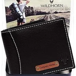 wildhorn Men Customizable Leather Wallet For Gifting | Engrave With Your Name,Company Name Or Initials (Black6)-picture-13