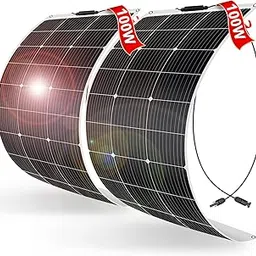 DOKIO Semi-Flexible 2x100W(200W) 12V Solar Panel Lightweight Monocrystalline for Caravan RV Boat Camper-picture-20
