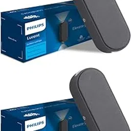 PHILIPS 7W 2-way decorative Wall Light | Lucent Outdoor Wall Light for Decoration | Colour : Warm White, Pack of 2 image 1