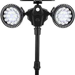 yunfu Solar Powered Lawn Lamp Wall Light Outdoor Garden Lamp PIR Motion Sensor Lights IP65 Waterproof Night Light for Garden Patio Yard Fence Landscape Courtyard Black Warm Light-image-28