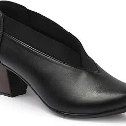 carlton london Women Comfortable Block Heel Pointed Toe Fashion Pump Shoes for Daily use, Office use, Casual use-picture-29