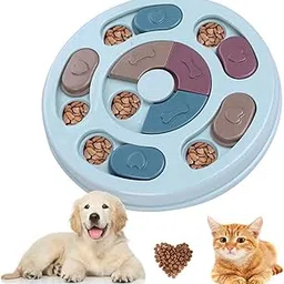 PSK PET MART Pet Round Shape Puzzle Toy with Dispensing Treats, Pet Toys Game for Training and Slow Feed, Non-Slip Feeder Designed for Dog, Puppies, Cats and Kittens (Multicolour)-picture-11