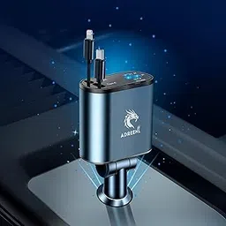 ADREENL 100W Retractable Car Charger - 4 in 1 Super Fast Charging Adapter, Car Phone Charger with Retractable Cables (31.5 Inch), Dual USB Ports for iPhone 15/14/13/12 Pro Max Xr, iPad, Pixel and More-picture-23