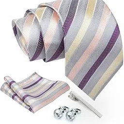 axlon Tie for Men – Micro Silk Neck Ties Set with Cufflinks Flower Pin, Pocket Square & Black Gift Box, Combo Necktie Sets for Office Wear, Formal Suits & Weddings (0, TPst7pn)-picture-12