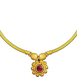 shining jewel - by shivansh Gold Plated Traditional Thushi Pipe Necklace For Women (Sjn_105)-picture-10