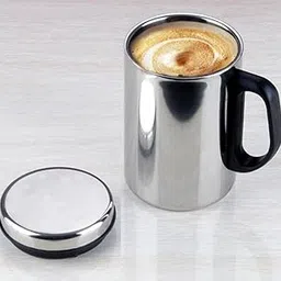 Dynore Stainless Steel Insulated Coffee Mug with lid | 350ml Double Wall Travel Mug for Tea, Milk, Soup, hot & Cold Beverages | Unbreakable & Portable Cup for Office, Home & car-image-67