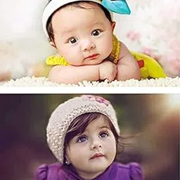 Giant Innovative Craft Qila Paper Cute Girls Smiling Baby Poster Multicolour (Size: 12 X 18 Inch)-picture-39