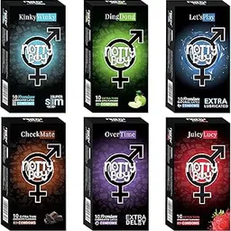 NOTTY BOY Multi Variety Honeymoon Condoms Pack For Men – Pack of 6, 60 Pieces | Multi Flavours Thin Chocolate, Strawberry and Green Apple, Extra Lubricated, Ultra Thin Delay Condom-picture-11