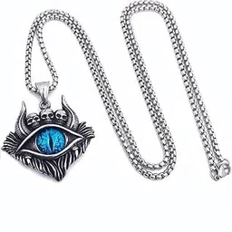 Pendant for Men Evil Eye Dragon Black Silver Chain for Men Boys Boyfriend Gents Locket Necklace for Men Boy Girls Women Stainless Steel-image-64