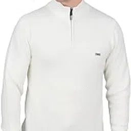 feverfew Men's Full Sleeve Self-Design High Neck Sweater with Half Zipper-picture-36