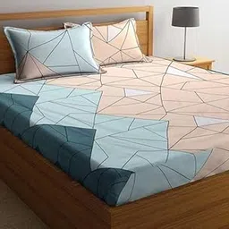 Fitted Cotton Bedsheet (Elastic) with 2 Pillow Covers (GE-EAT-AB525_fs1115)-picture-14