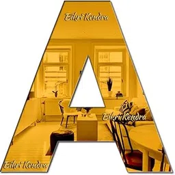 Chote Mote Seller - Letter (A) Alphabet Big Size Mirror Alphabets for Art and Craft | Mirror Stickers for Wall, Wall Decoration, DIY Craft, | Mirror Wall Stickers (Golden_A)-image-1