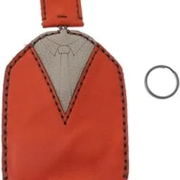 SAZ DEKOR PU Leather Car Key Case Holder Button Shell Creative Suit Style Orange-picture-22