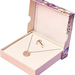 salty Anti Tarnish Radiant Love Gift Box | Necklace & Ring Jewellery Set for Women | Latest Stylish Minimal Jewelry Sets | Modern Design Aesthetic Accessories | Gifts for Mothet's Day-picture-26