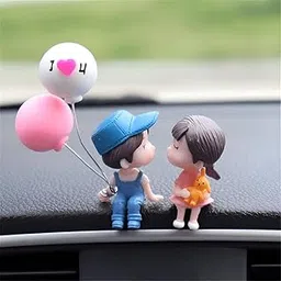 Cute Cartoon Couple Dashboard Figurines – Car Interior Decoration Ornaments with Balloon Props – Romantic Action Figures for Car, Home & Gifting-picture-13