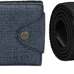 mundkar Denim Fabric Wallet & Belt Combo for Men & Women Accessories Pack of 2 for Gift-picture-55