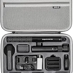 Tomat Carry Case for Insta360 X3, Portable PU Storage Protective Bag Travel Case for Accessories with Large Capacity-image-0