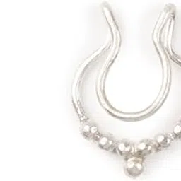 quirksmith 92.5 Silver Oxidised Droplets Septum Ring/Gifts for Women and Girls/Clipon Variant/With Certificate of Authenticity/Birthday Gift-picture-39