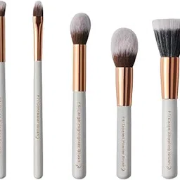 Flawless Base Brush Set 5pc (Perfect for Foundation, Contouring, Highlighting, Blush And Conceal | Premium Synthetic Bristles)-picture-47