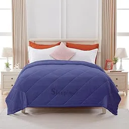 King Size Comforter for Mild Winter 92x106 Inch | Microfiber 100-GSM Comforter Breathable Dohar/Rajai/Blanket/Duvet/Quilt - (King Size-Medium Blue)-image-56