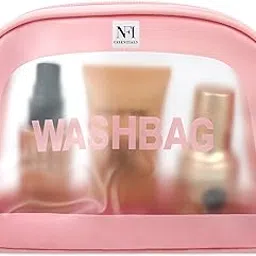 NFI essentials Semicircle Makeup Pouch for Women, Transparent Washbag Pouch Travel Makeup Bag Portable Carry Toiletry Storage Bag Cosmetic Organizer Bag Pouch for Girls-image-90