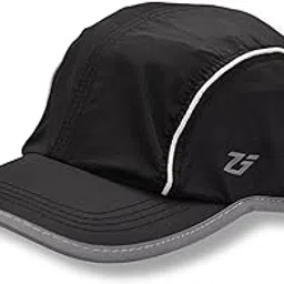 zipper-g Unisex Water Resistant Quick Dry Lightweight Cap for Sports Running Activity Black-picture-50