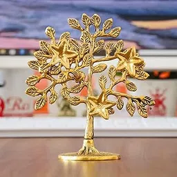 DreamKraft Kalpavriksha Tree Metal Showpiece | Tree of Life Decorative Statue | Vastu Feng Shui Good Luck Gift | Antique Finish Table Decor for Living Room, Office, Home Temple – 1 Piece-image-9