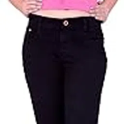 fck-3 Stretchable Denim Solid Mid Waist Knee Length Button Closure 5 Pocket Capree for Women-picture-30