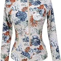 Long Sleeve Swimsuit for Women Womens Swimwear for Summer Beach Water Sports L-image-70