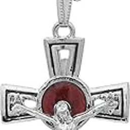 cresha Metal Jesus Cross Crucifix Rosary Prayer Bead Necklace Christian Pendant Locket Jewellery for Men | Women | Boys | Girls-picture-42