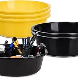 Homestic Pack of 6 Desk Organizer | Stationery Organizer | Multipurpose Storage Organizer | Office Supplies for Pen-Pencil-Staplers | Desktop Organizer | 6 LTR | Yellow & Black-image-43