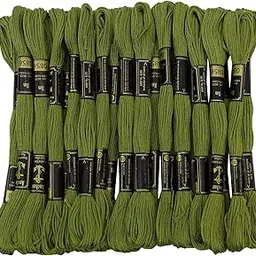 HUNNY- BUNCH® Premium Anchor Thread Stranded Cotton Skiens Cross/Long Stitched Embroidery Thread Floss for Hand and Machine Sewing (Pack of 25 Pieces) (Shade - 856)-picture-22