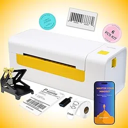 Bluetooth Thermal Shipping Label Printer for Small Business. Includes Paper Holder, 4x6 Labels, 2" Round Stickers, USB C, and E-Book.Compatible with Android, iOS, Windows, Mac.-picture-12