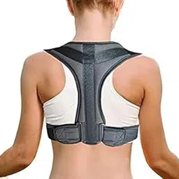 GREYANA Clavicle Posture Corrector Brace Adjustable Upper Back Brace Support For Neck, Back & Shoulder Pain Relief, Unisex, FREE SIZE, Neopreneblend Fabric image 1